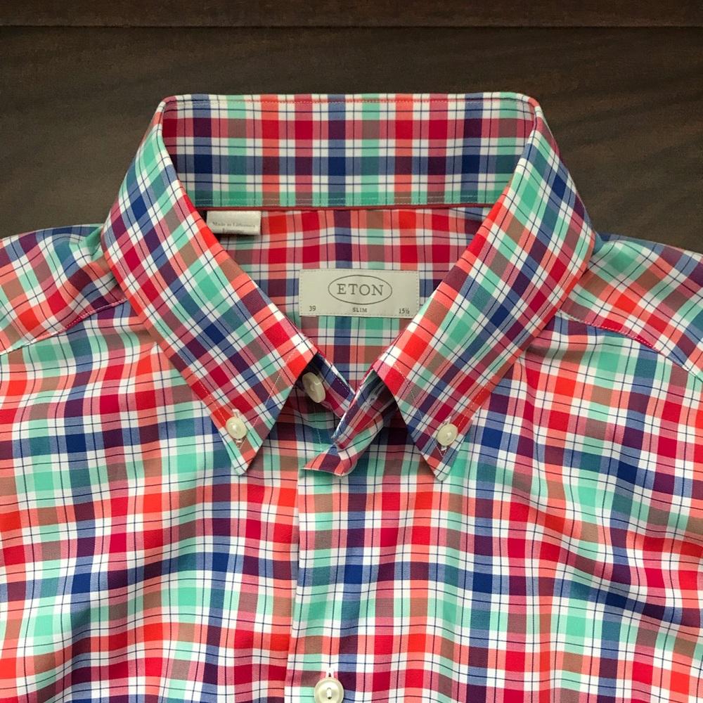 Eton Multi Colour check Slim fit shirt